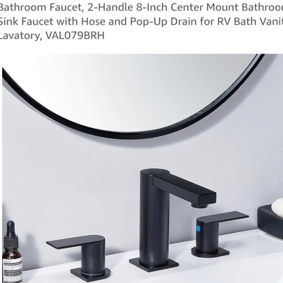 Matte Black Bathroom Faucet Set - Picture 2 of 3